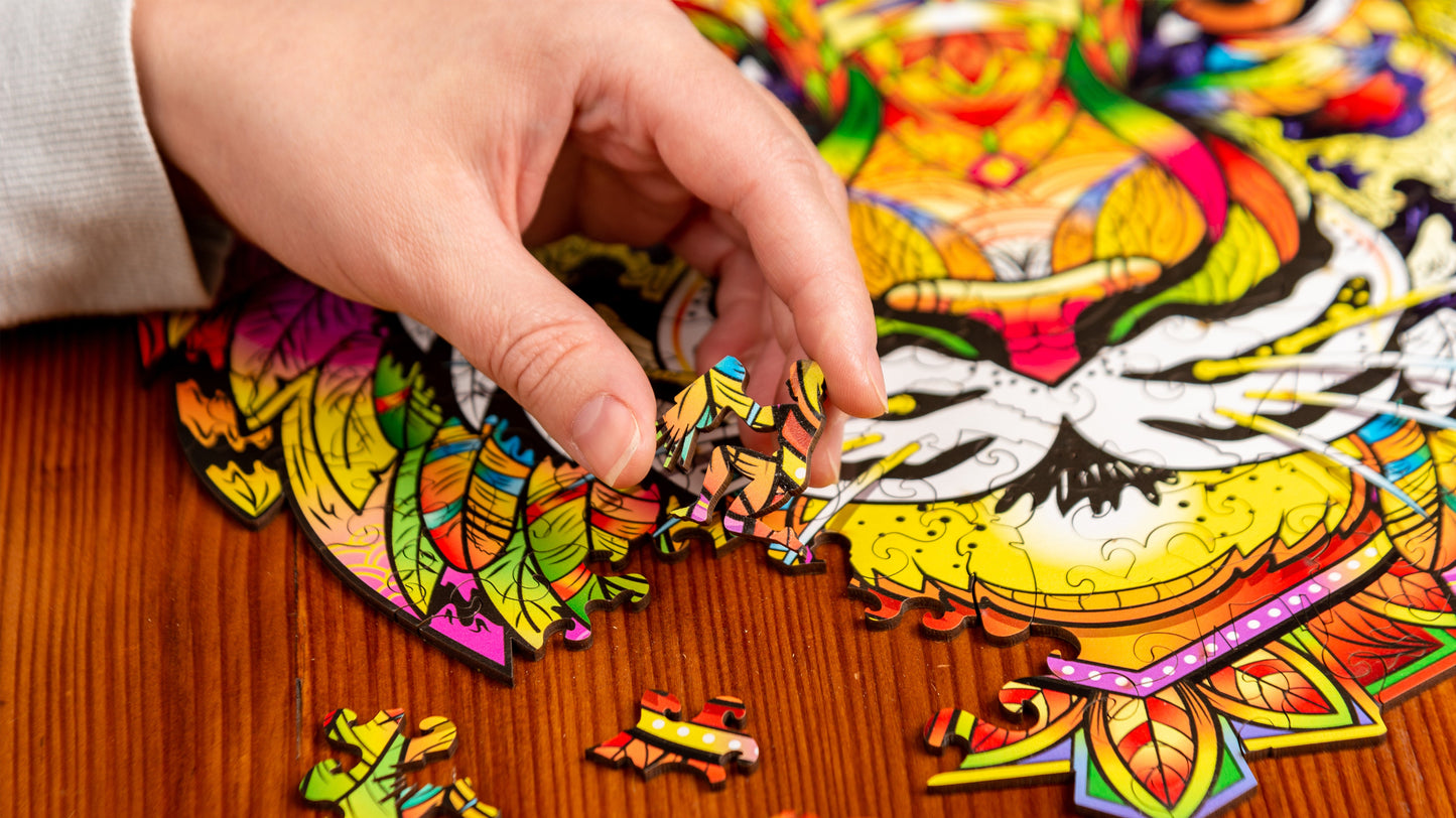 Woodvio™ Tiger Wooden Jigsaw Puzzle (38 x 34 cm) UK