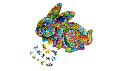 Woodvio™ Hare Wooden Jigsaw Puzzle (44 x 38 cm) UK