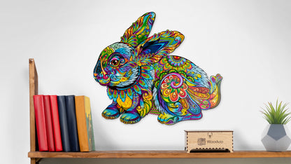 Woodvio™ Hare Wooden Jigsaw Puzzle (44 x 38 cm) UK