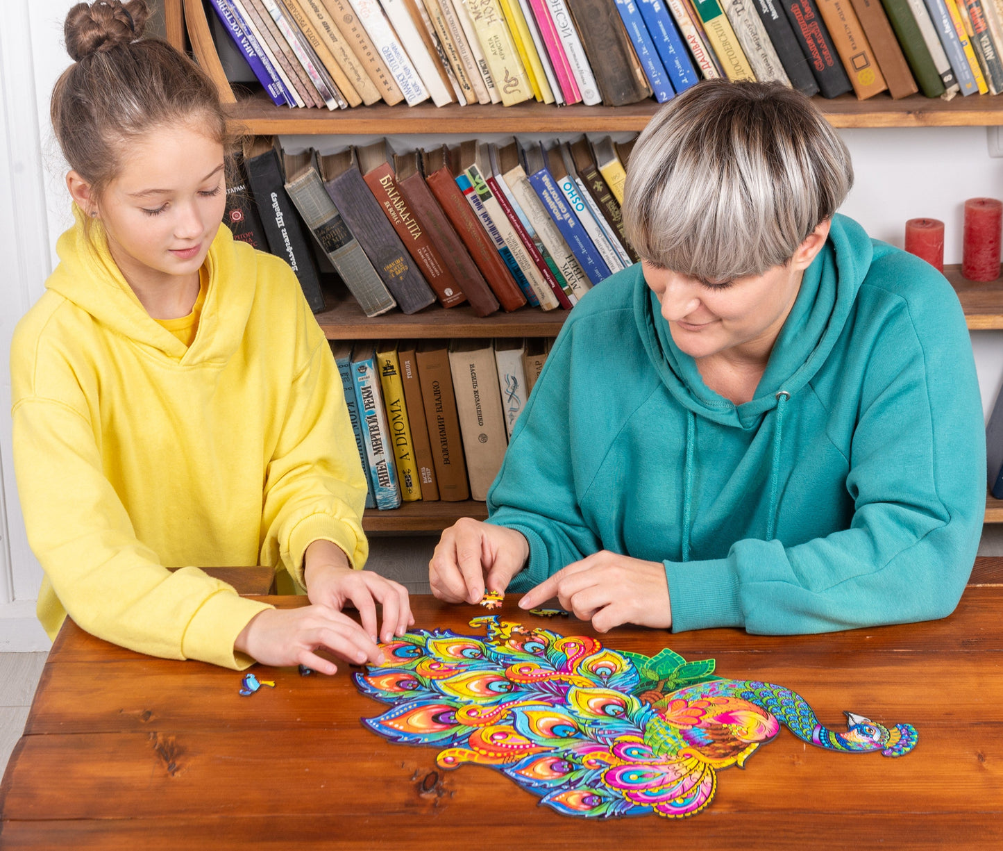 Woodvio™ Peacock Wooden Jigsaw Puzzle (54 x 30 cm) UK