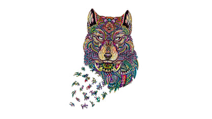 Woodvio™ Wolf Wooden Jigsaw Puzzle (48 x 30 cm) UK