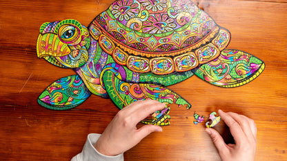 Woodvio™ Turtle Wooden Jigsaw Puzzle (31 x 52 cm) UK