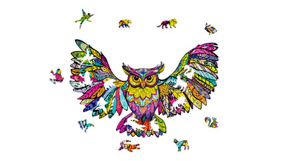 Woodvio™ Owl Wooden Jigsaw Puzzle (32 x 49 cm) UK