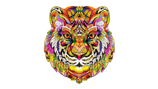 Woodvio™ Tiger Wooden Jigsaw Puzzle (38 x 34 cm) UK