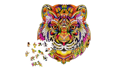 Woodvio™ Tiger Wooden Jigsaw Puzzle (38 x 34 cm) UK