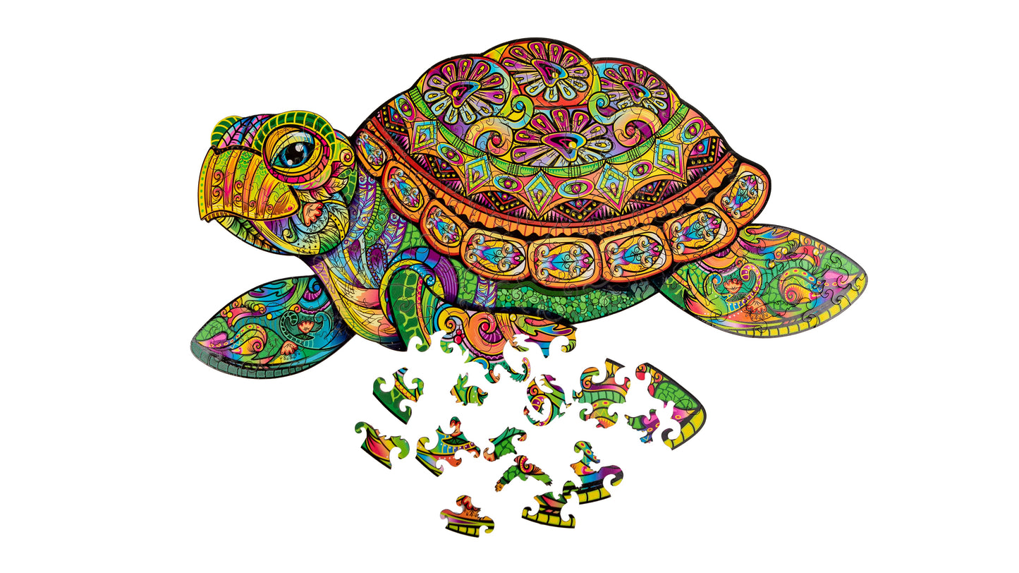 Woodvio™ Turtle Wooden Jigsaw Puzzle (31 x 52 cm) UK